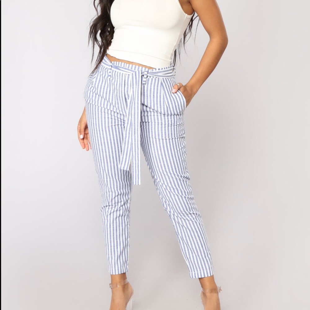 Nadia striped pants. New!